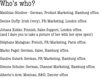 Who&rsquo;s who? Matthias G&uuml;nther - German, Product Marketing, Hambur
